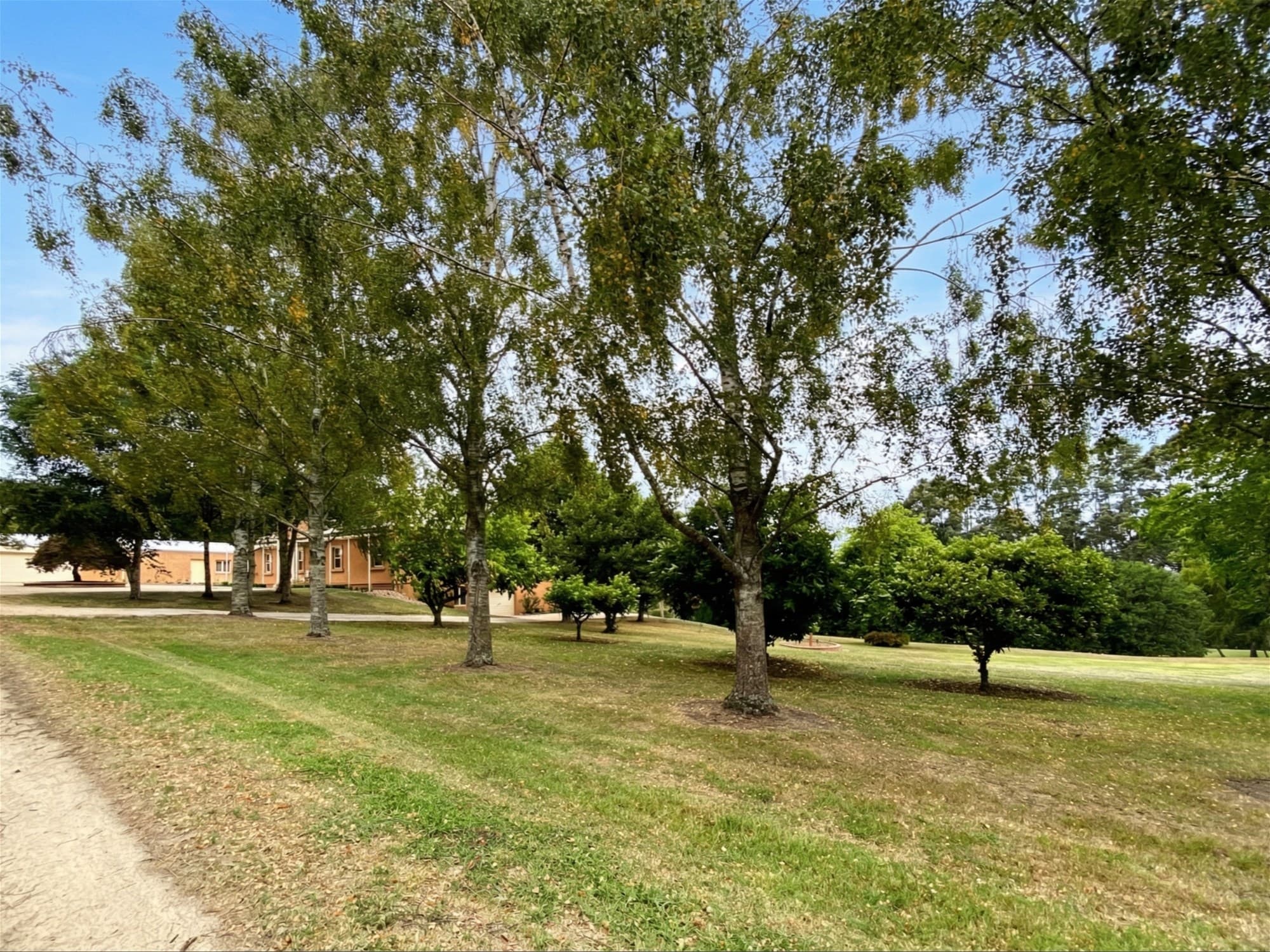Tree-lined grounds at the active Mardan listing used as an inland comparison to Fish Creek village searches